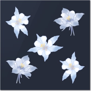 Columbine Flowers Posters and Art